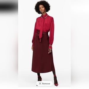 Redwine contrasting dress